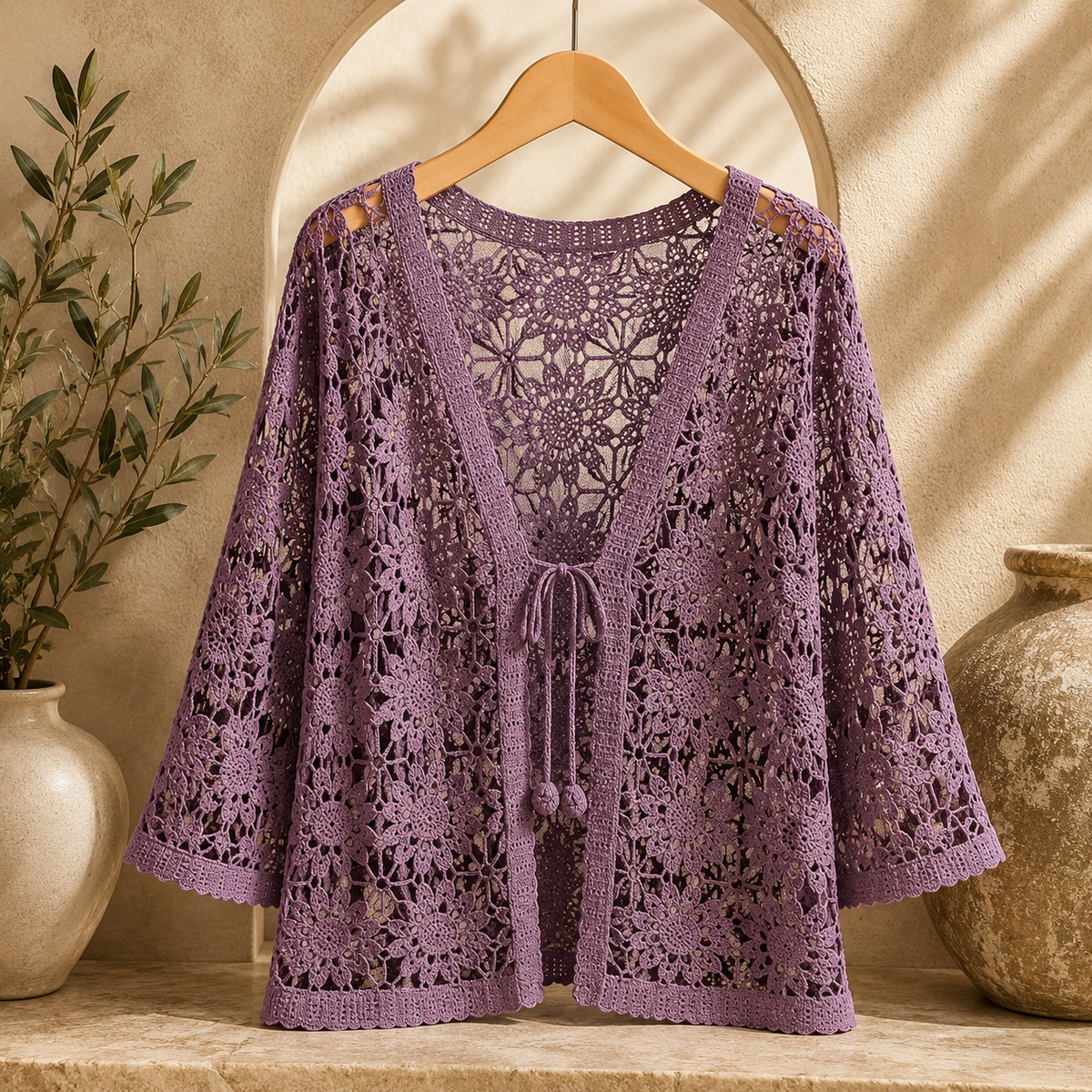 Elora | Crochet Shawl Cardigan for Women