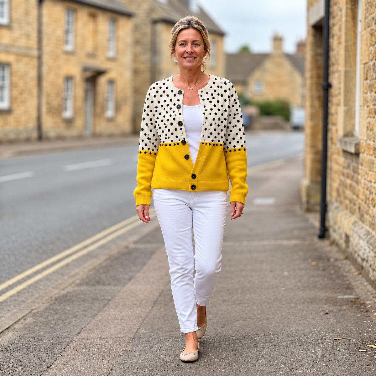Junella | Two-Tone Knit Cardigan