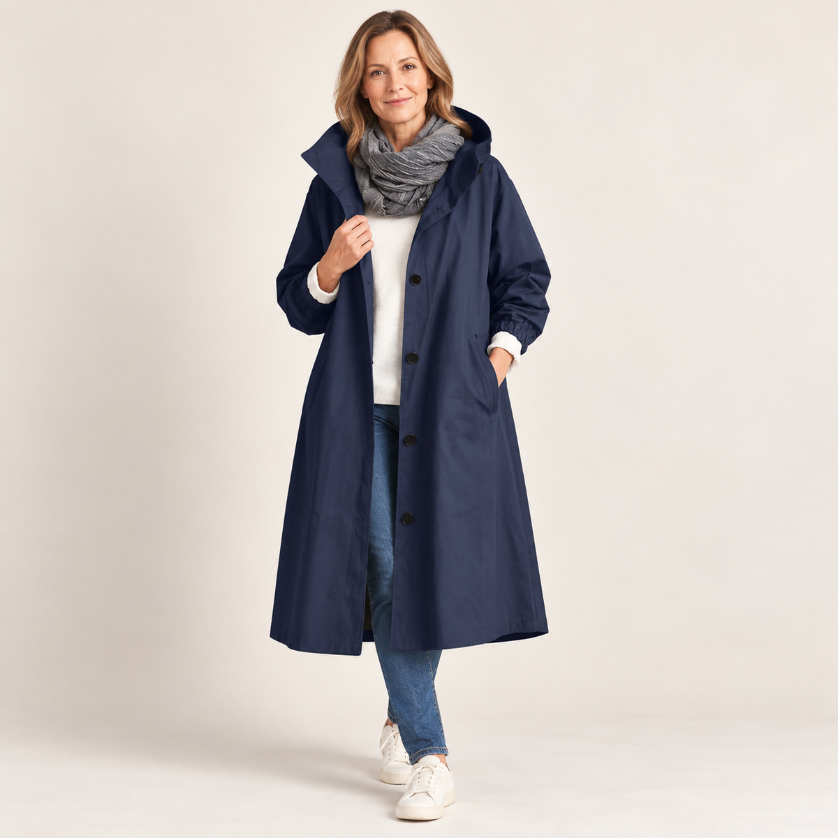 Marielle | Hooded Longline Trench Coat