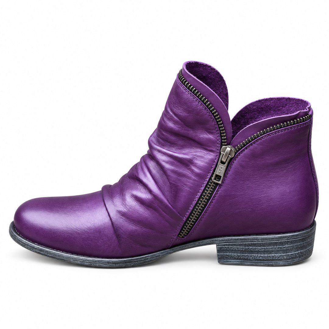 Estelle | Textured Ankle Boots
