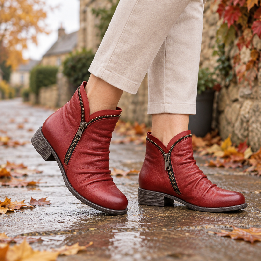 Estelle | Textured Ankle Boots