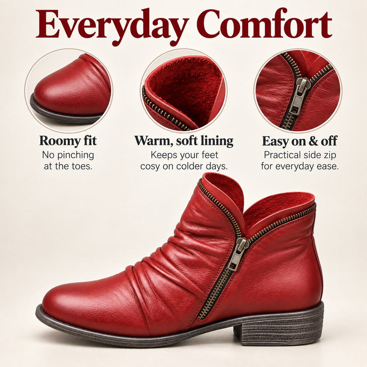 Estelle | Textured Ankle Boots