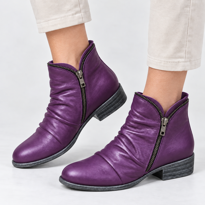 Estelle | Textured Ankle Boots
