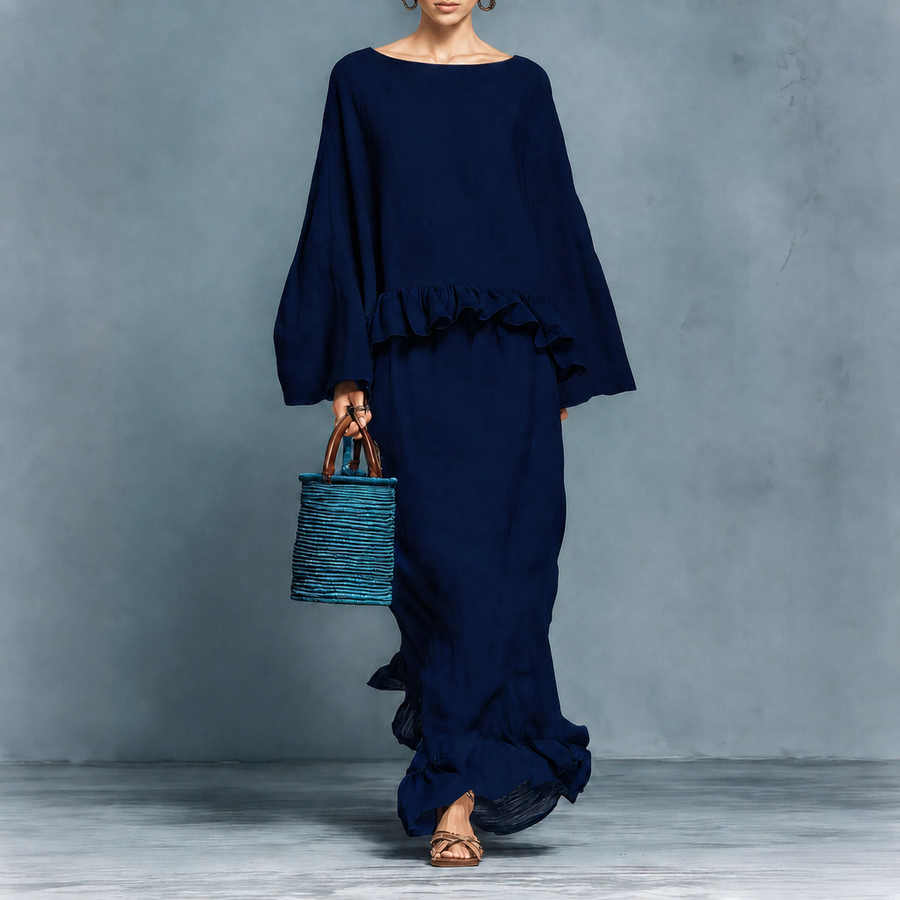 Valentina | Ruffle Hem Two-Piece Set for Women