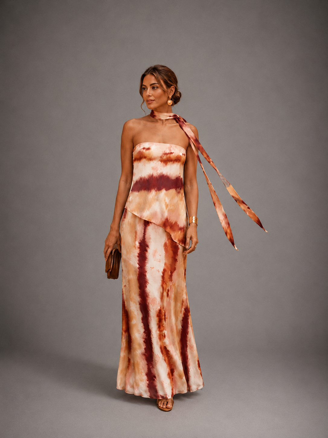 Pilar | Printed Strapless Maxi Dress for Women