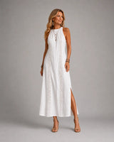 Jimena | Relaxed Mandarin Collar Midi Dress