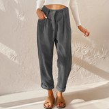 MINA | COMFORTABLE HIGH-WAIST CORDUROY PANTS