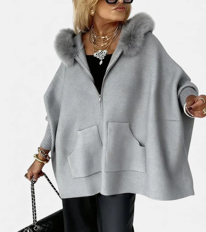 Annabelle | Faux-Fur Collar Button-Front Jacket for Women
