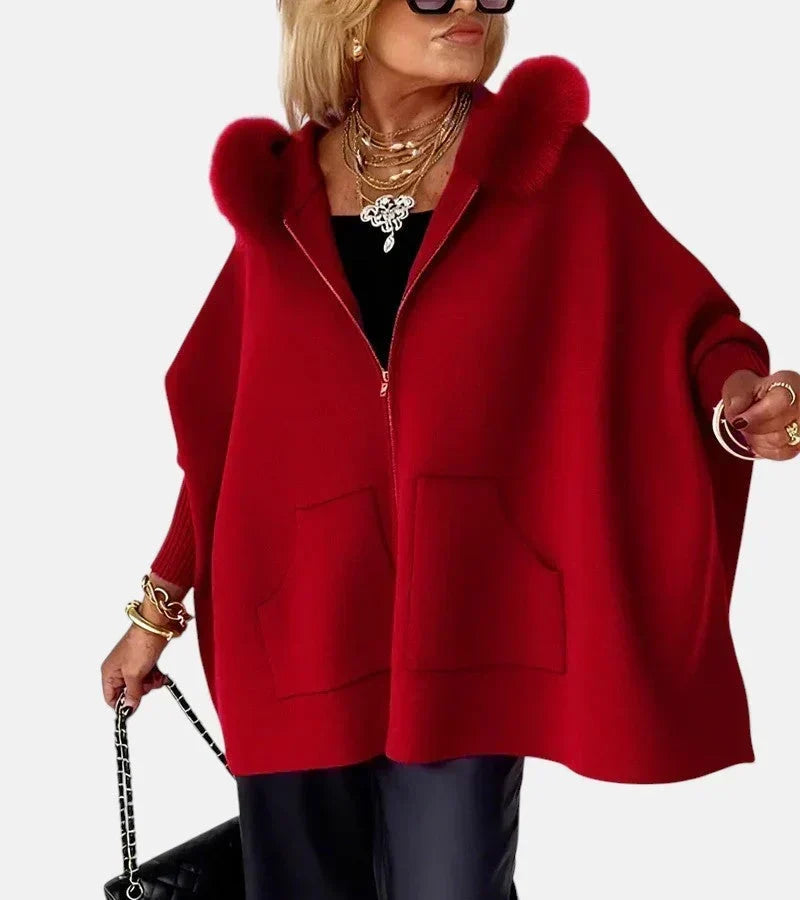 Annabelle | Faux-Fur Collar Button-Front Jacket for Women