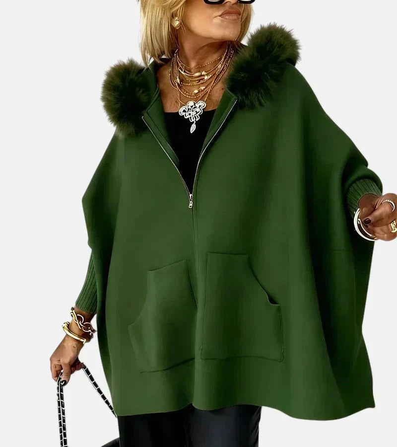 Annabelle | Faux-Fur Collar Button-Front Jacket for Women