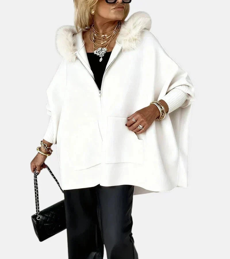 Annabelle | Faux-Fur Collar Button-Front Jacket for Women