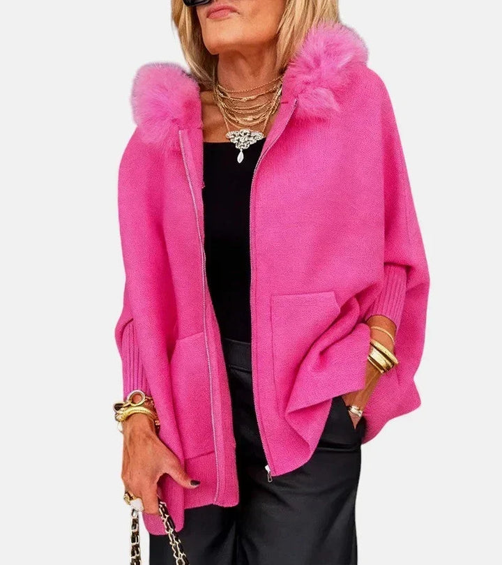 Annabelle | Faux-Fur Collar Button-Front Jacket for Women