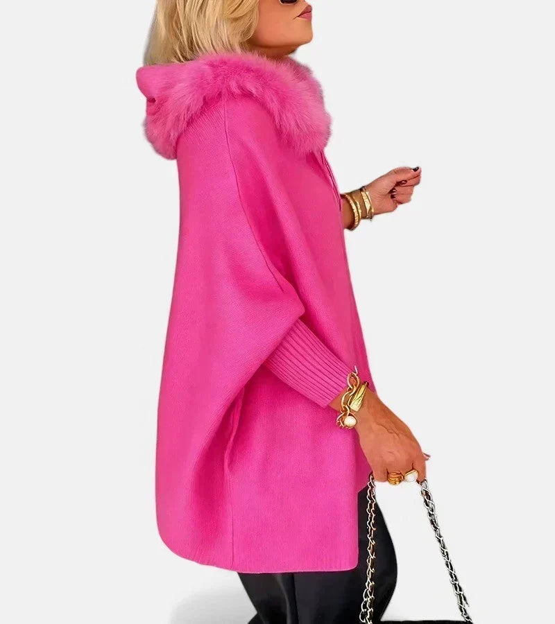 Annabelle | Faux-Fur Collar Button-Front Jacket for Women