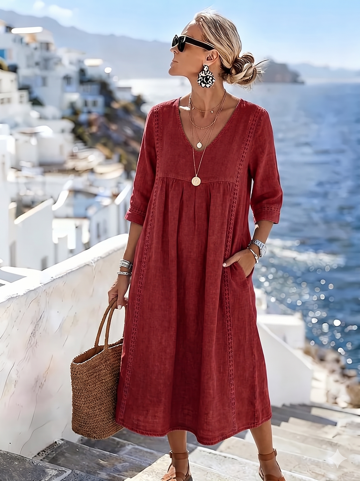 Helena | Casual Loose Patchwork Lace Dress for Women