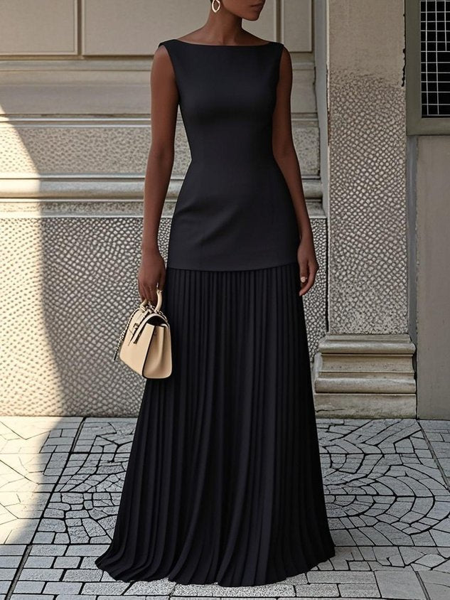 Shania™ Pleated Maxi Dress