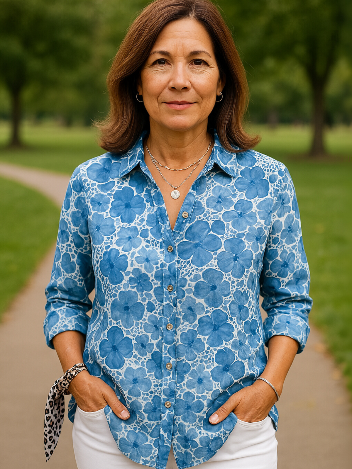 Effortless Elegance | Relaxed Button-Up Shirt for Women | Casual