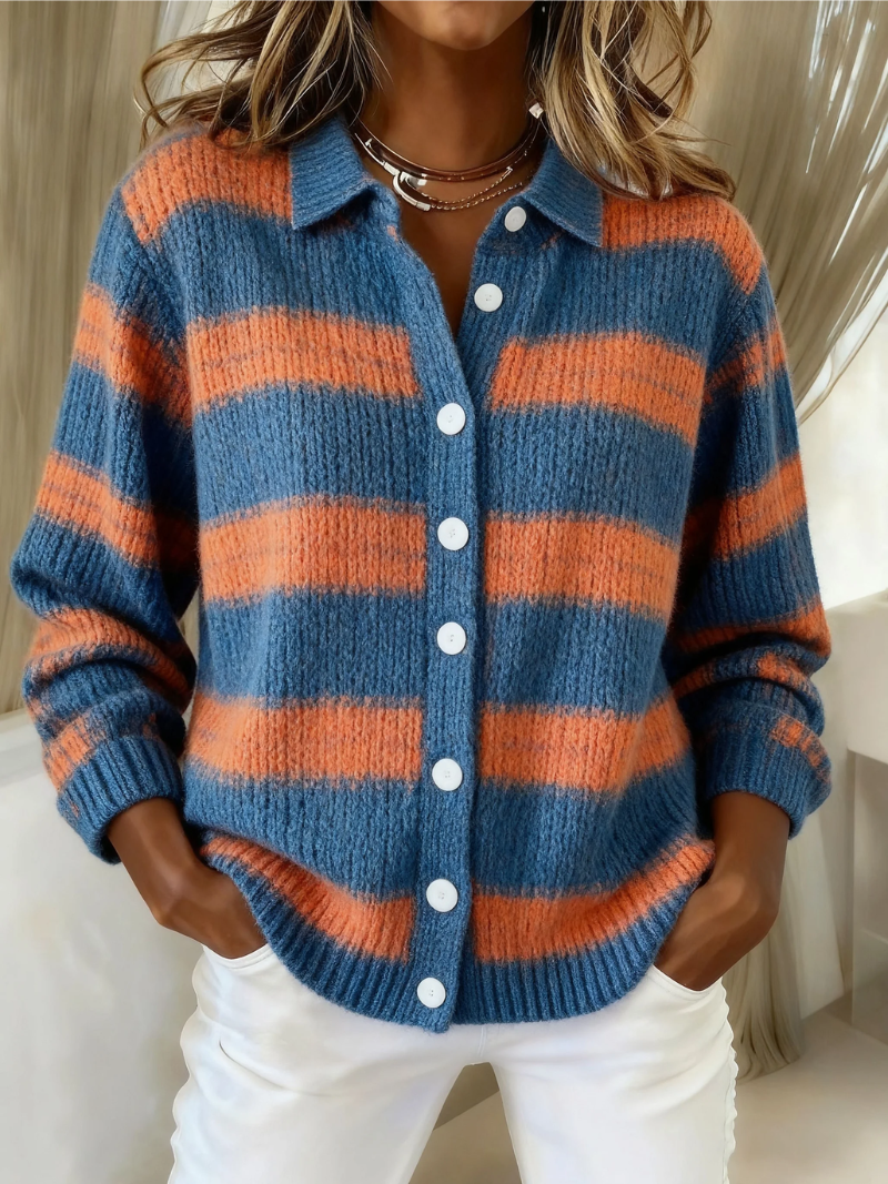 Sarah | Plaid Knit Cardigan for Women