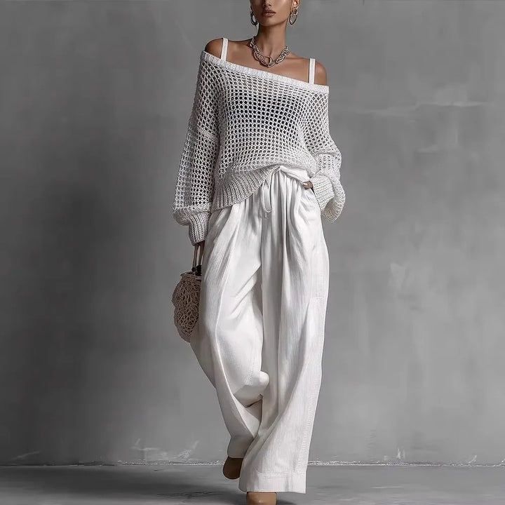 Claribel | Elegant Wide-Leg Two-Piece Set for Women | Occasion Wear