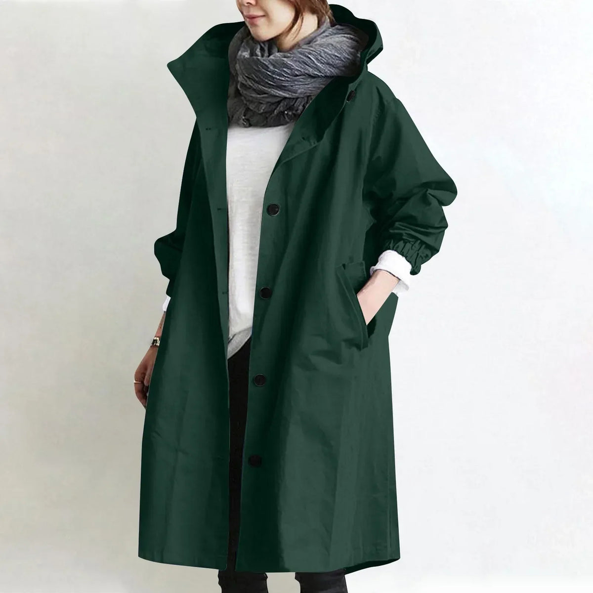 Marielle | Hooded Longline Trench Coat