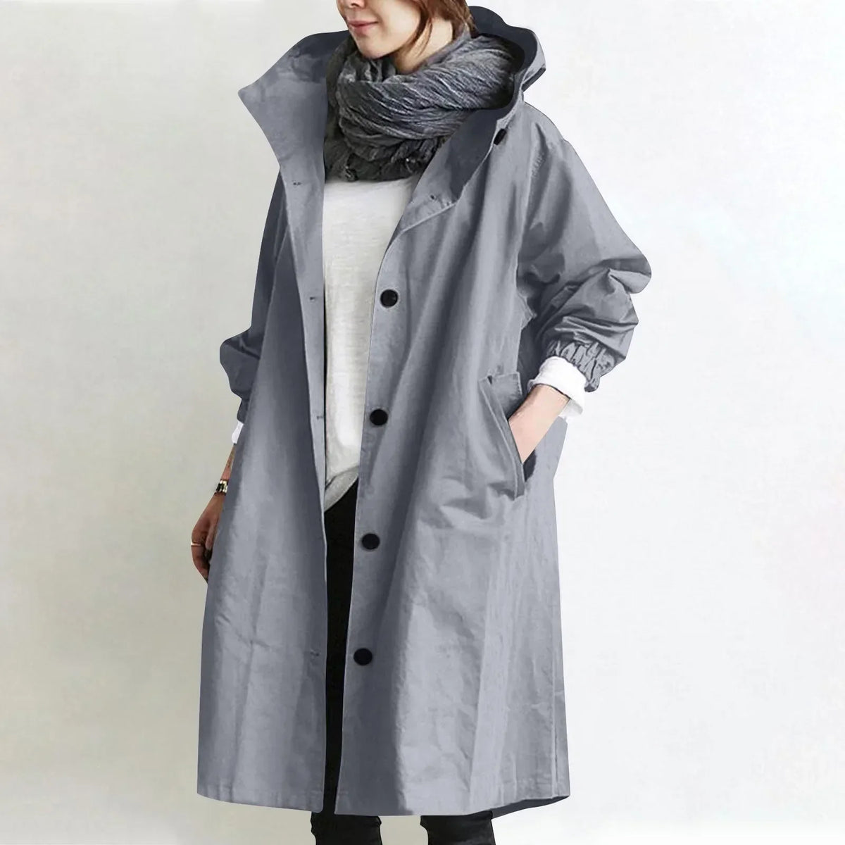 Marielle | Hooded Longline Trench Coat