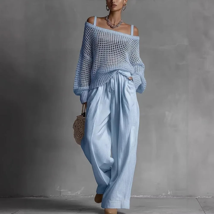 Claribel | Elegant Wide-Leg Two-Piece Set for Women | Occasion Wear