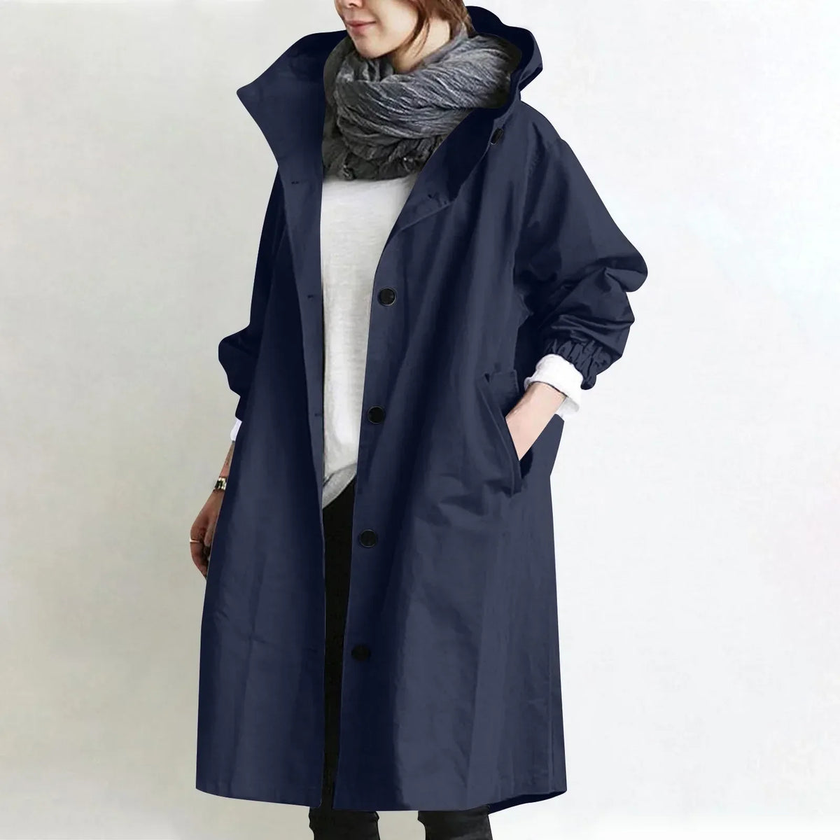 Marielle | Hooded Longline Trench Coat