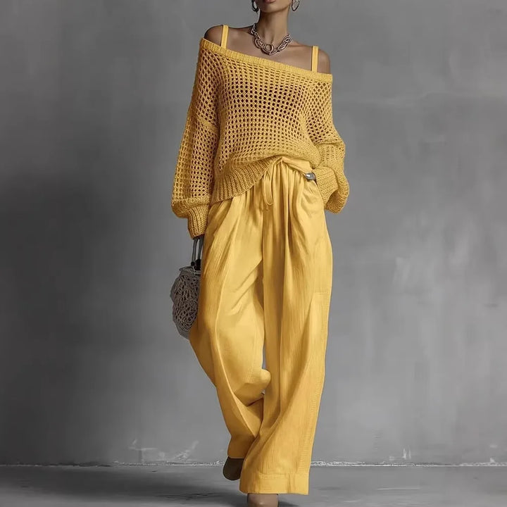 Claribel | Elegant Wide-Leg Two-Piece Set for Women | Occasion Wear