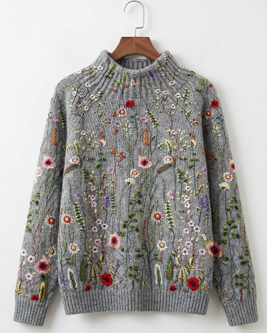 Rosamund | Floral Knit Jumper for Women