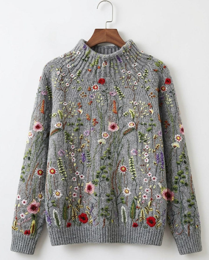 Rosamund | Floral Knit Jumper for Women