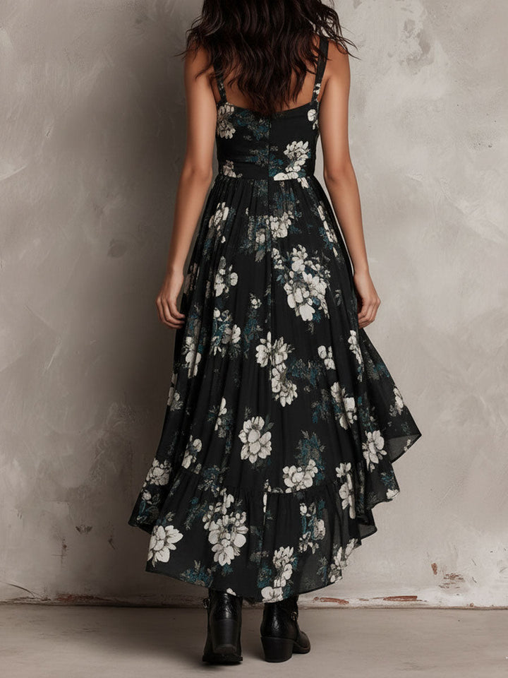 Bohème | Strapless Floral Maxi Dress for Women