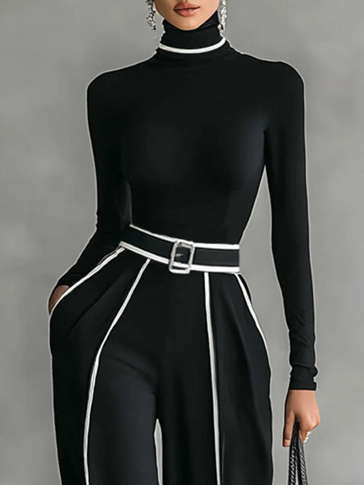 Rachel | High-Neck Wide-Leg Pants Set