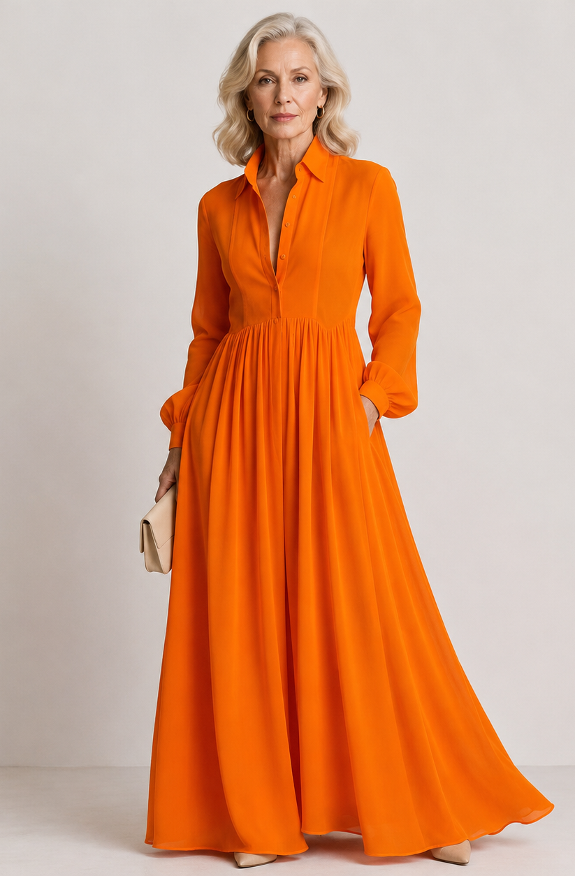 Lioren | Soft Flow Maxi Dress for Women | Elegant Casual