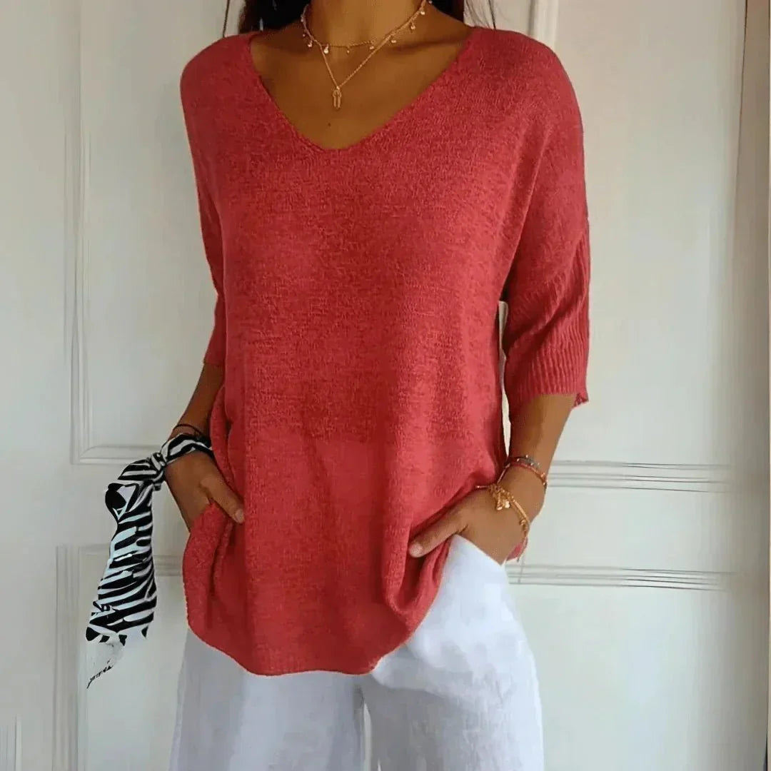 Noelia | Casual Lightweight V-Neck Sweater