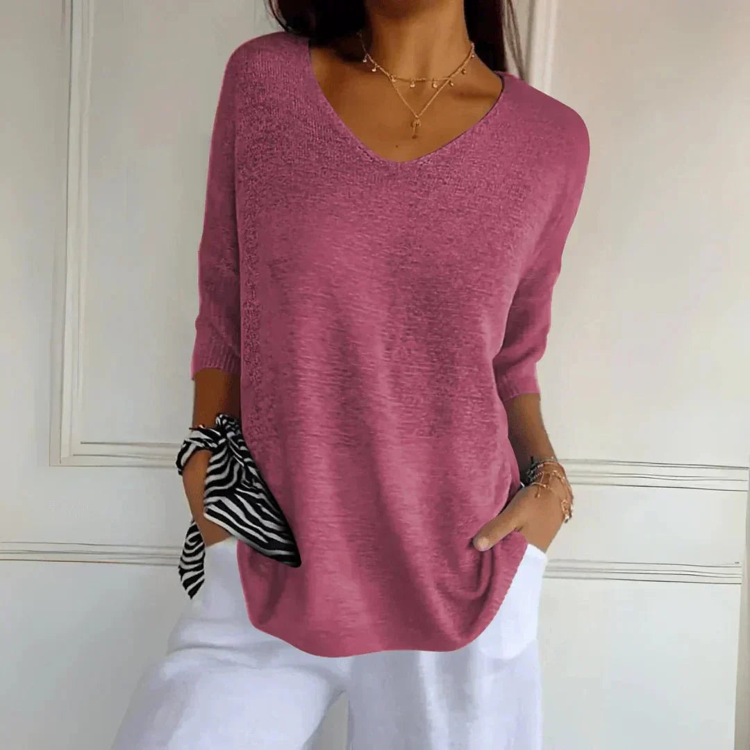 Noelia | Casual Lightweight V-Neck Sweater