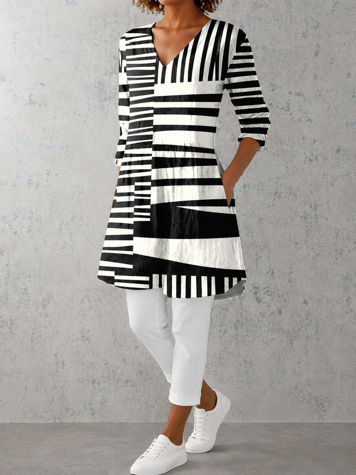 Sophie | Long V-Neck Blouse for Women | Smart Casual