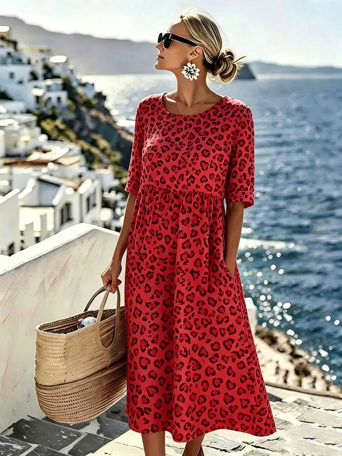 Sienna | Wild Grace Floral Midi Dress for Women