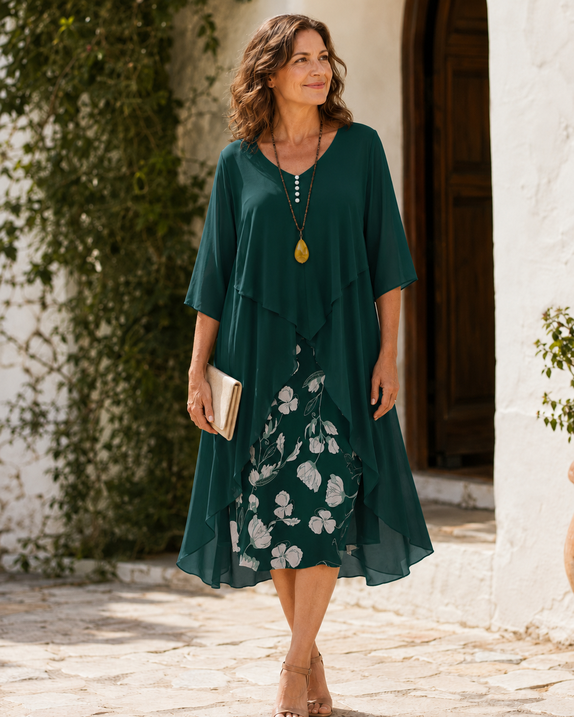Odette | Tiered Chiffon Maxi Dress for Women