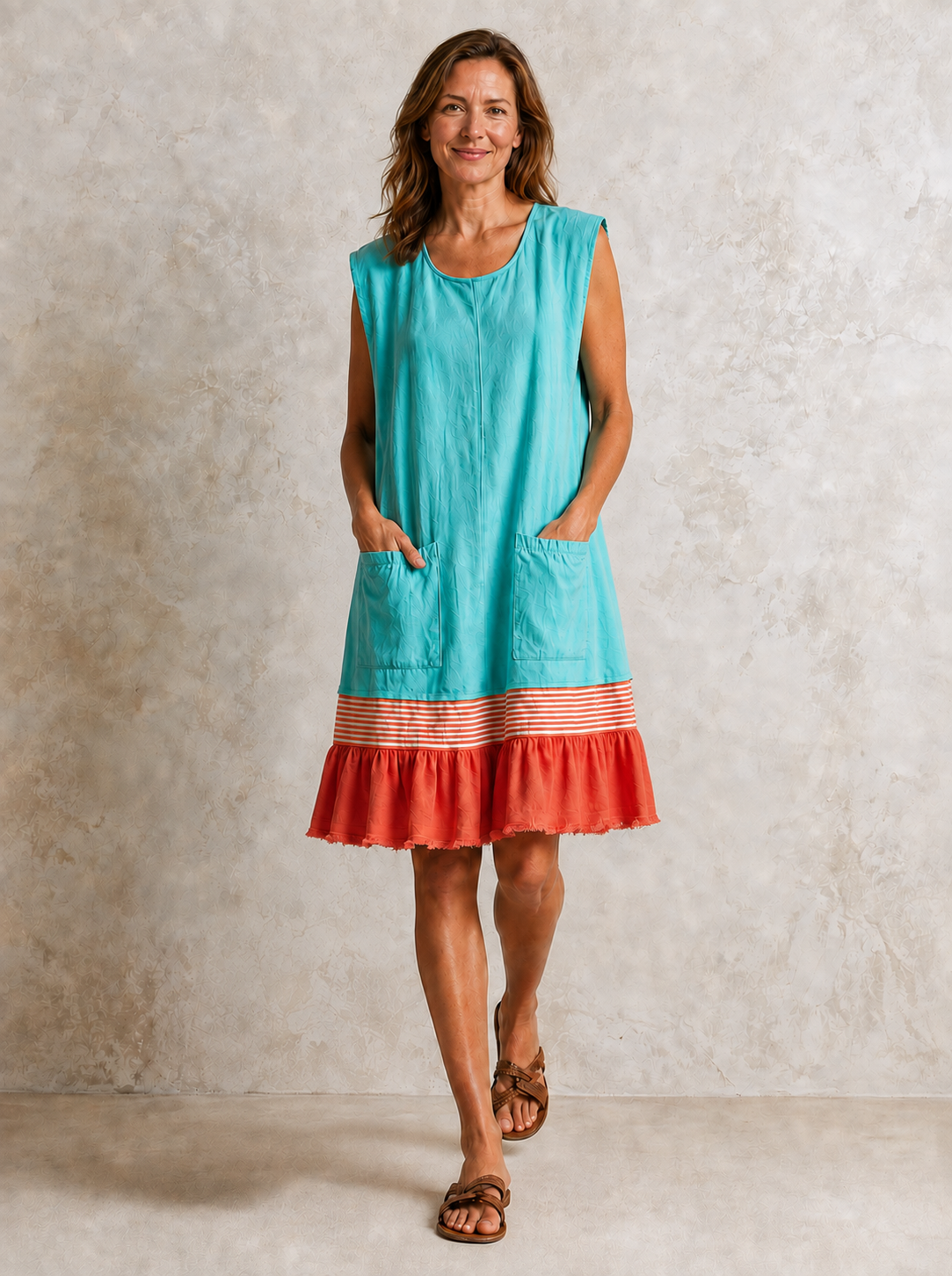 Hazel | Ruffle Hem Tunic Dress for Women
