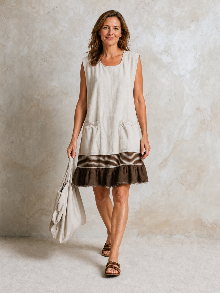 Hazel | Ruffle Hem Tunic Dress for Women