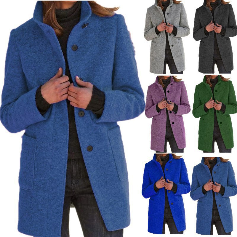 Vintora | Retro Windbreaker with Stand-Up Collar for Women