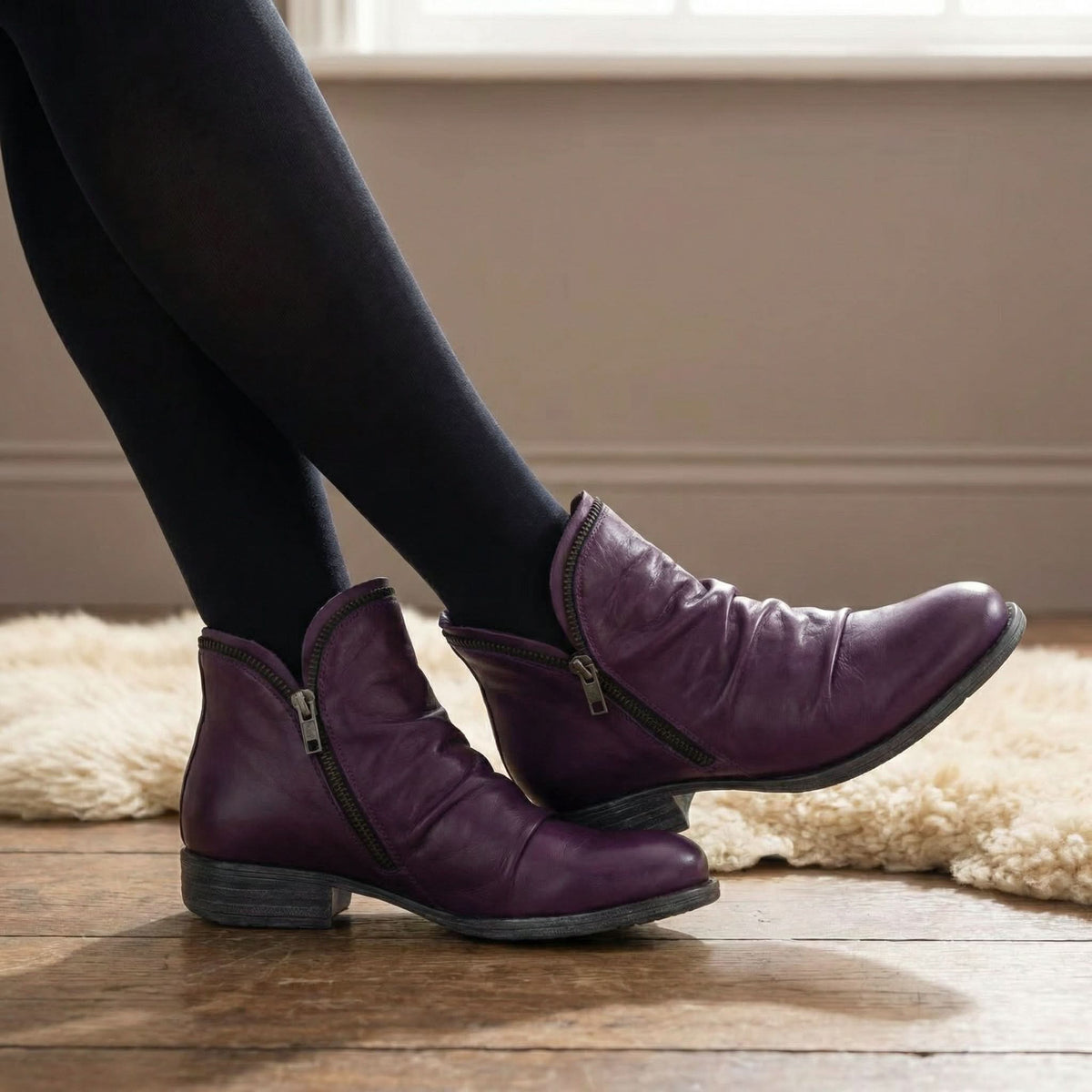 Estelle | Textured Ankle Boots