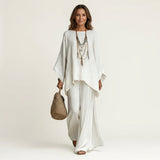 Majolie | Linen-Blend Boho Two-Piece Set for Women