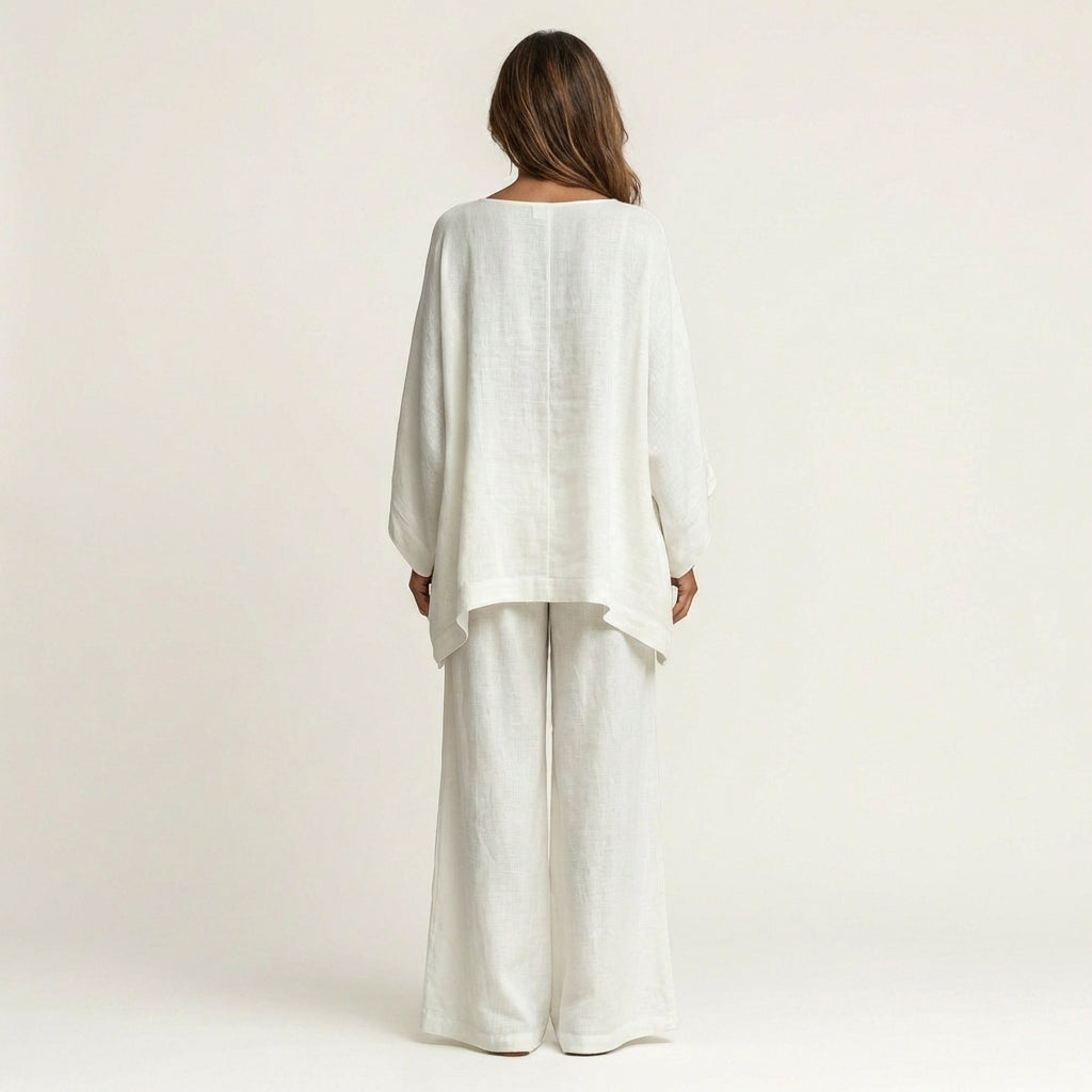 Majolie | Linen-Blend Boho Two-Piece Set for Women