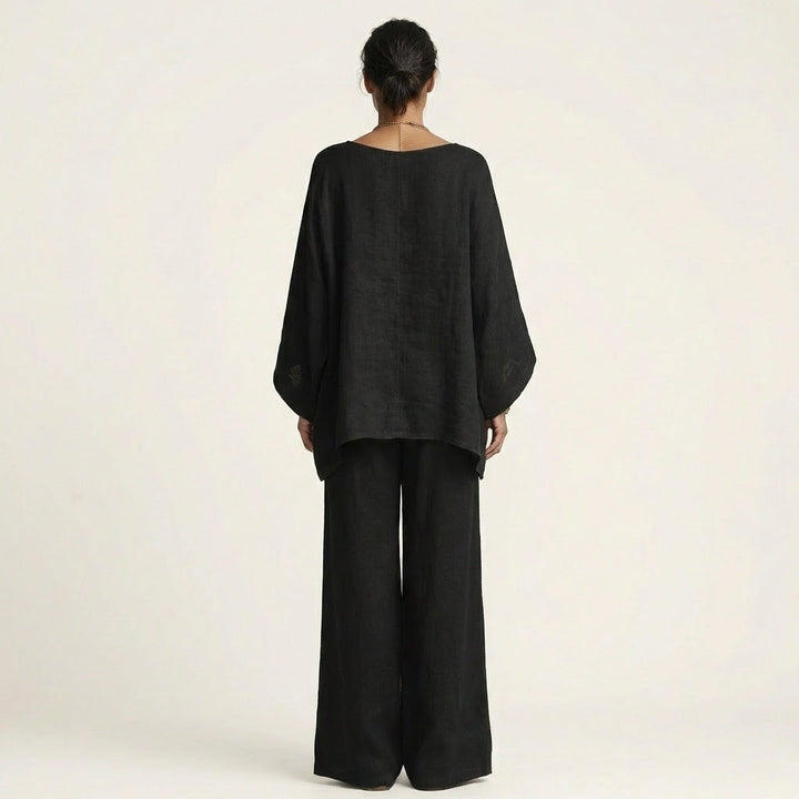 Majolie | Linen-Blend Boho Two-Piece Set for Women