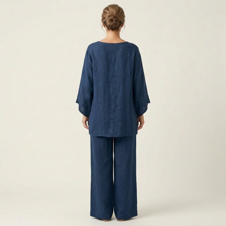 Majolie | Linen-Blend Boho Two-Piece Set for Women