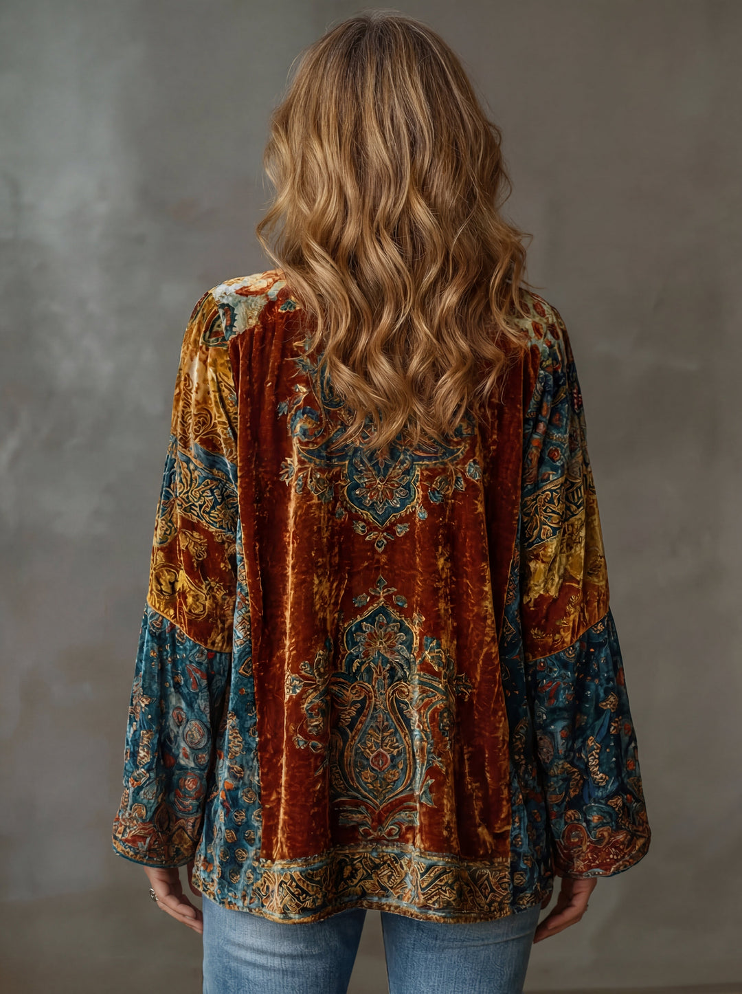 Amara | Bohemian Print Open-Front Kimono Jacket for Women