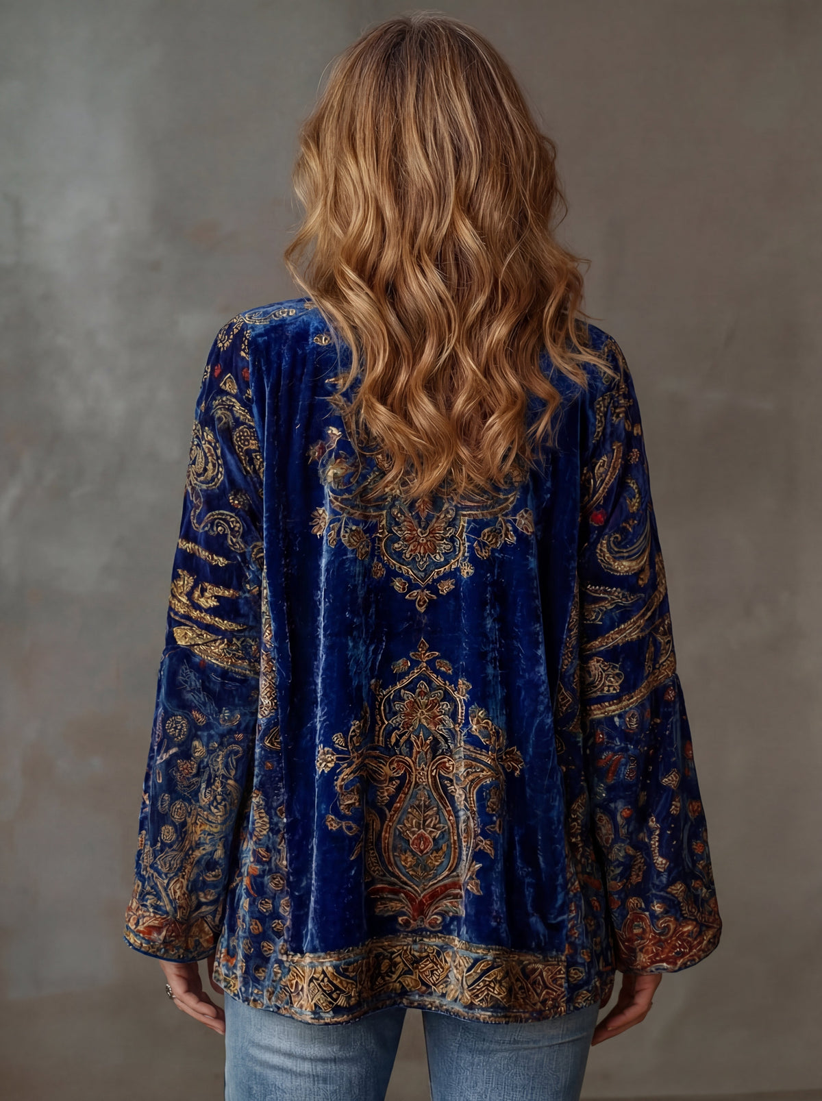 Amara | Bohemian Print Open-Front Kimono Jacket for Women