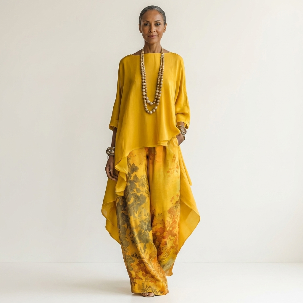 Cariola | Asymmetric Tunic Two-Piece Set for Women