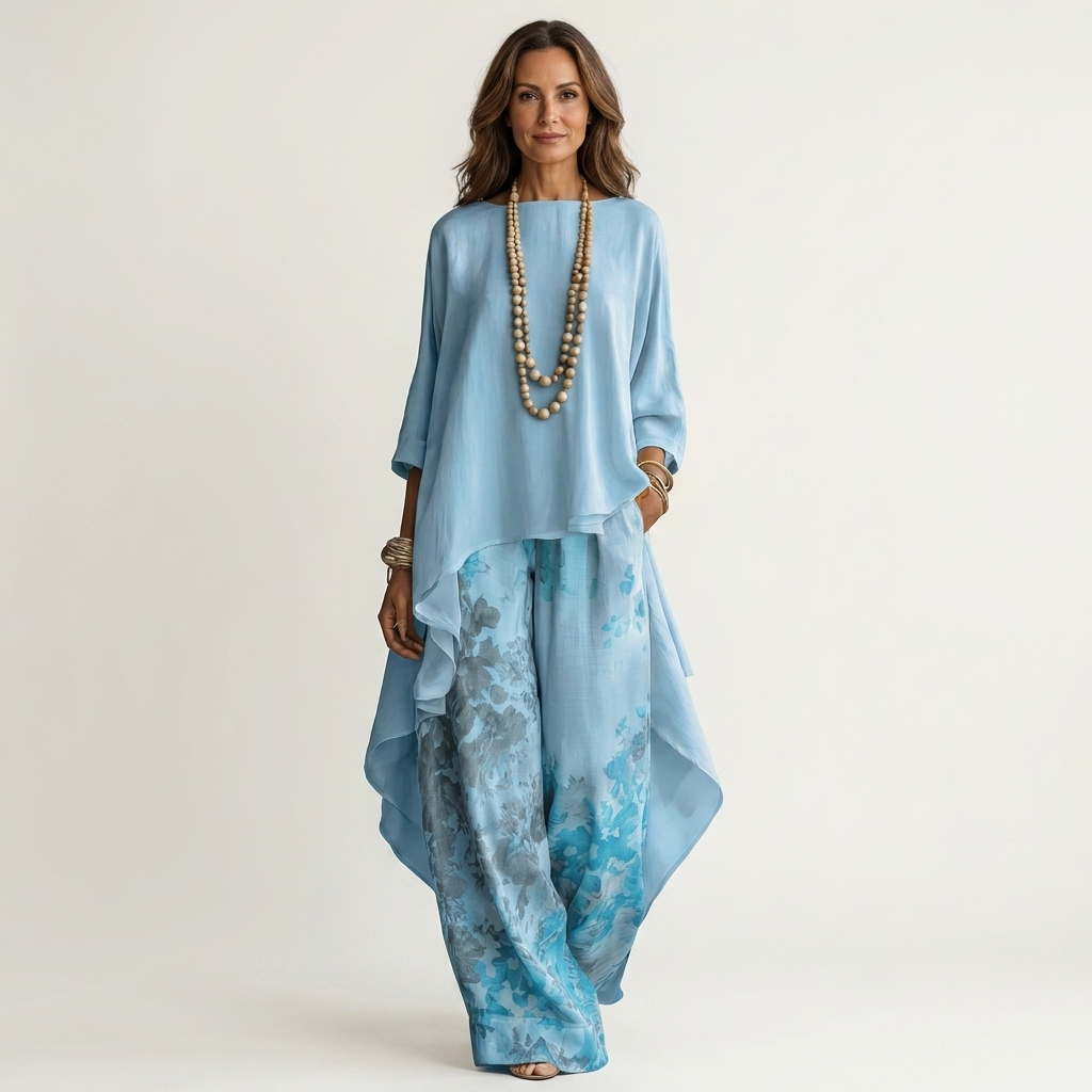 Cariola | Asymmetric Tunic Two-Piece Set for Women