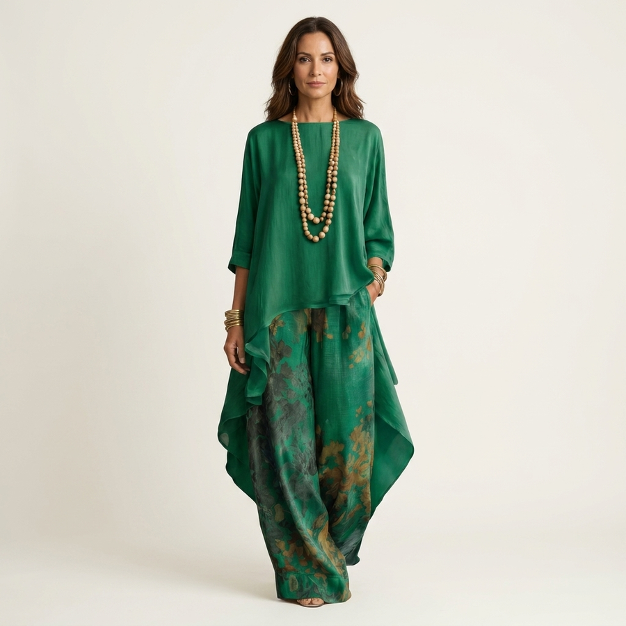 Cariola | Asymmetric Tunic Two-Piece Set for Women